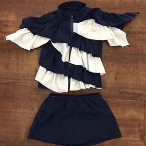 Girls 12-18 months SwimZip swimsuit set